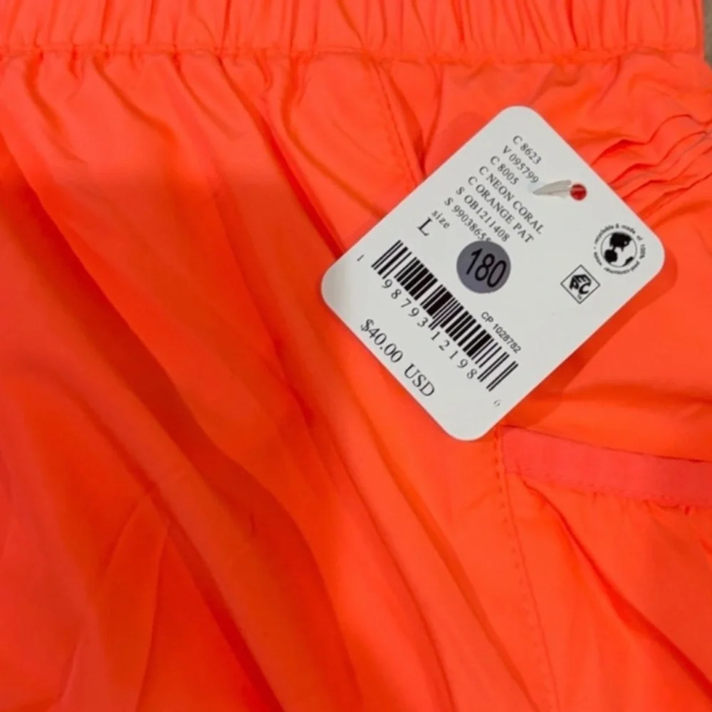 Free People Movement Get Your Flirt On Neon Coral Tennis or Pickleball Shorts